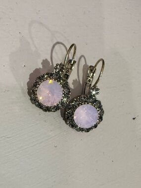 Azure Vintage Lou Lou Bridal Light Pink and Gold Earrings